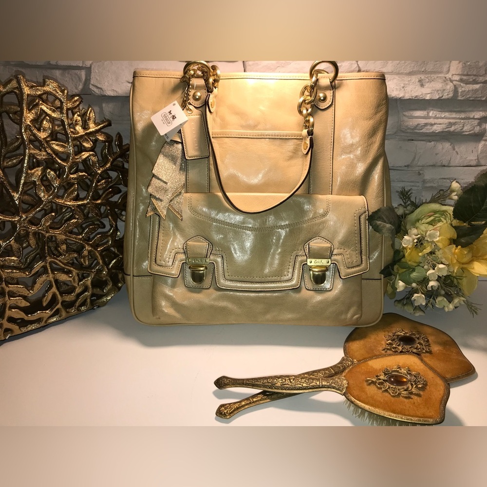 Coach Tan Leather Tote Bag